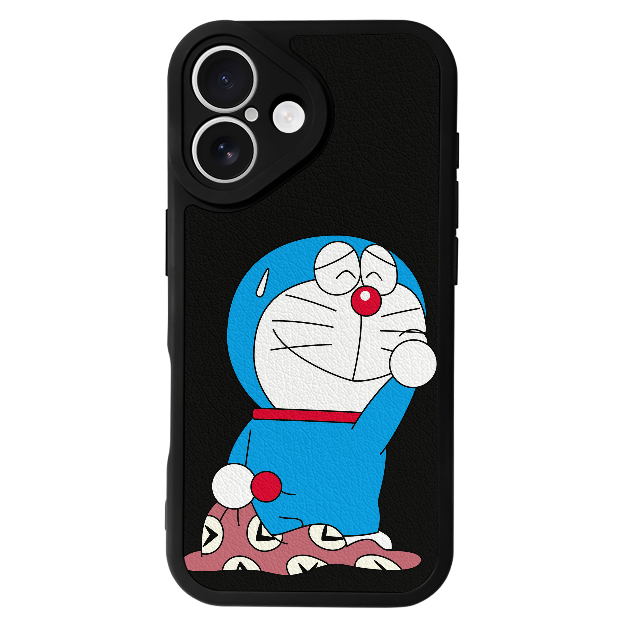 （画像用） ドラえもん Doraemon 【iPhone 16シリーズ対応】シリコンスマホケース（レザー調） 材質：シリコン